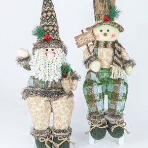 Camo Dangle Leg Santa Snowman